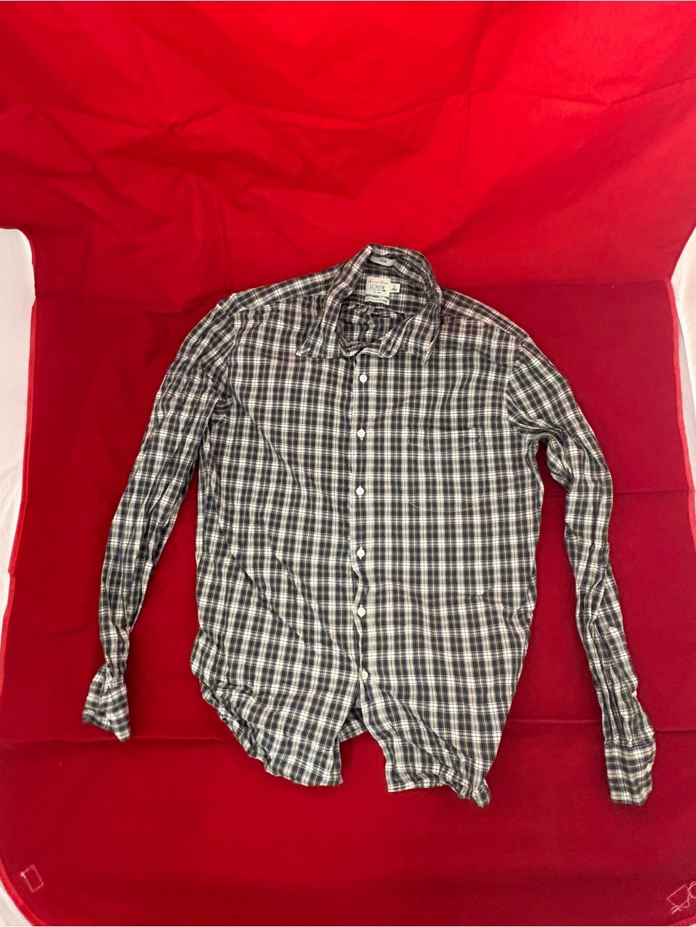 J.Crew Secret Wash Plaid Button Down Shirt L